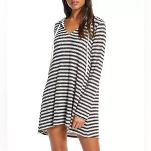 La Blanca Slouchy Hooded Sweater Cover-Up Tunic
